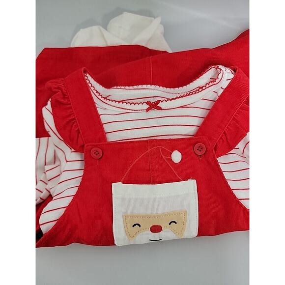 Carter's Girl Dress Jumper Outfit Holiday Christmas Santa 2 Piece Size 24M NWOT - Picture 4 of 6